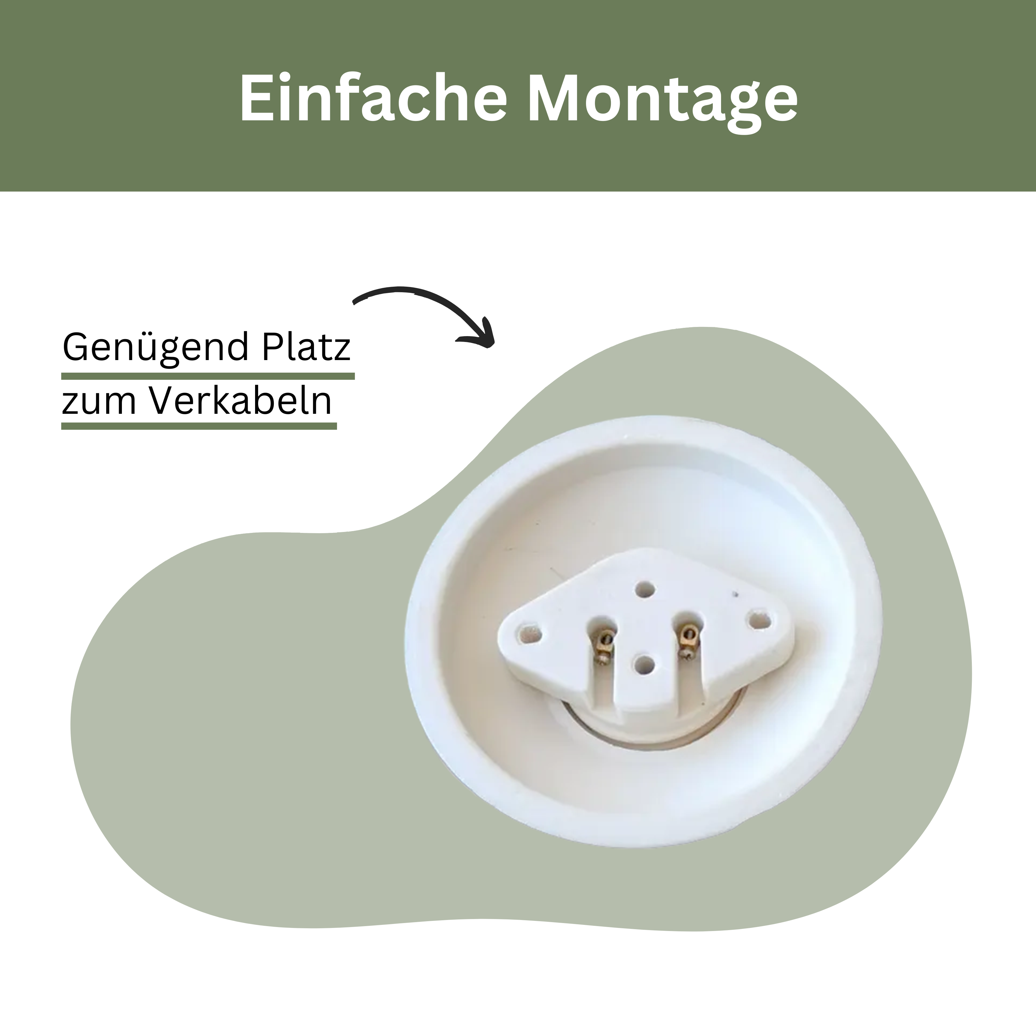 Deckenleuchte/Lampenfassung aus Porzellan