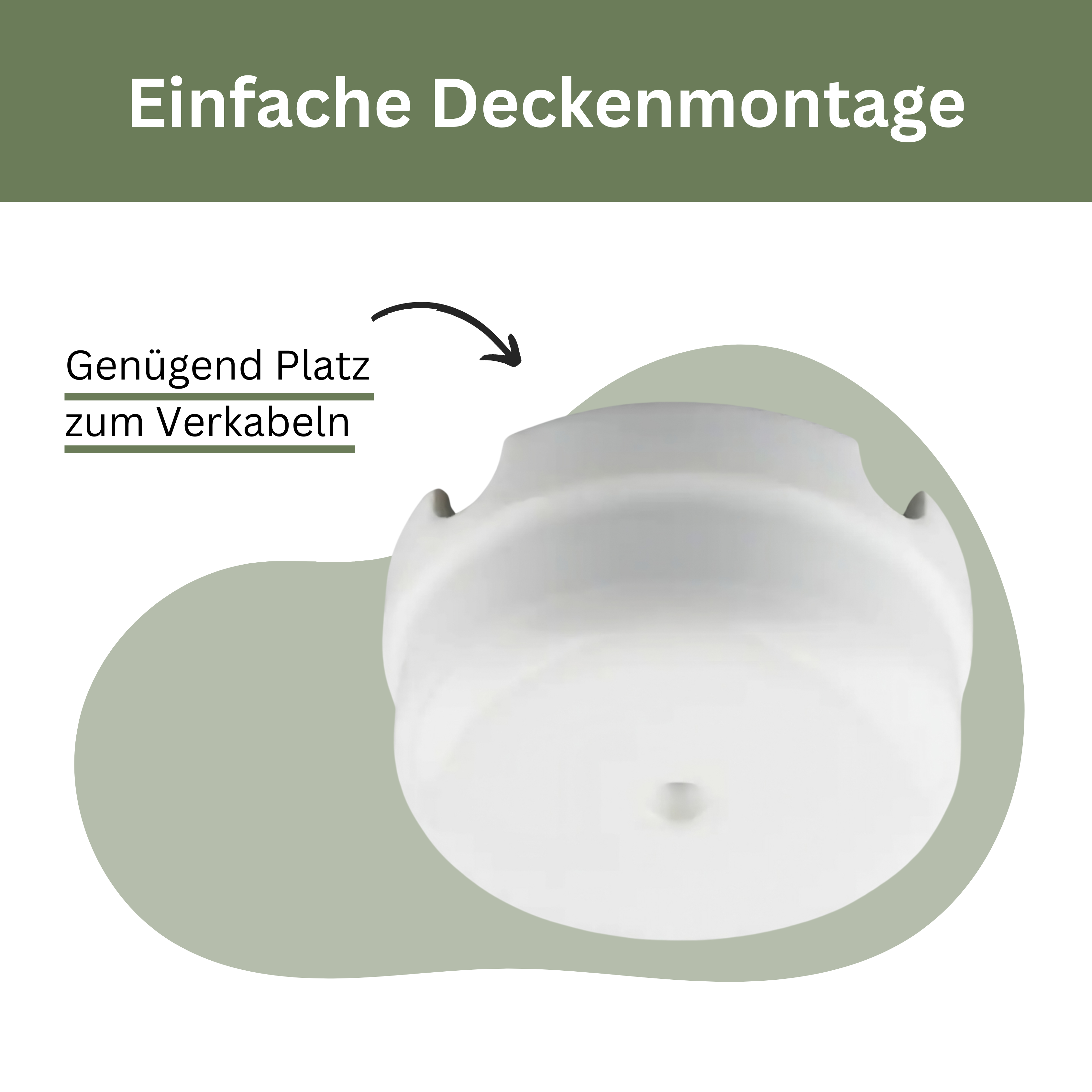 Abzweigdose aus Porzellan, Retro Weiß, Ø 75 mm Verteilerdose